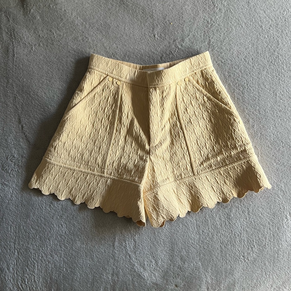 COPY - CHLOÉ - Quilted cotton jacquard shorts in beige - Picture 7 of 13